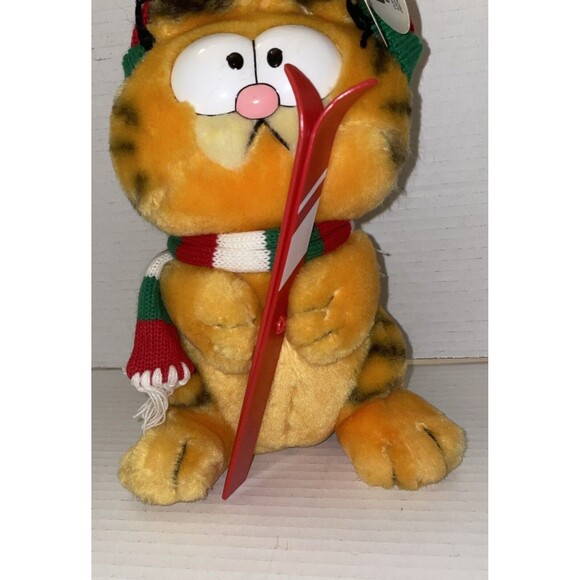 Vintage Dakin GARFIELD Plush 1981 Cat Skier Skiing Winter Stuffed Animal Toy - Picture 3 of 11